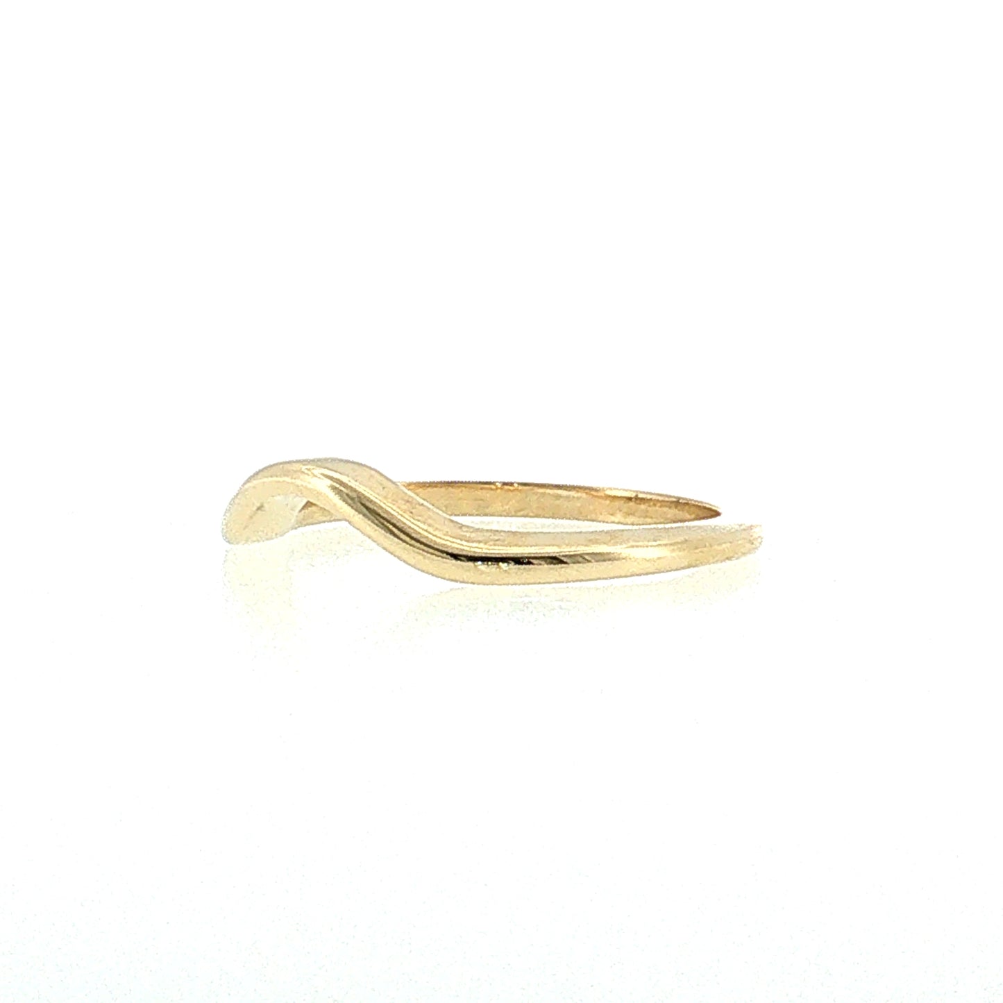 Simple Contoured Stacking Band 14k Yellow Gold