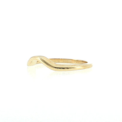 Simple Contoured Stacking Band 14k Yellow Gold