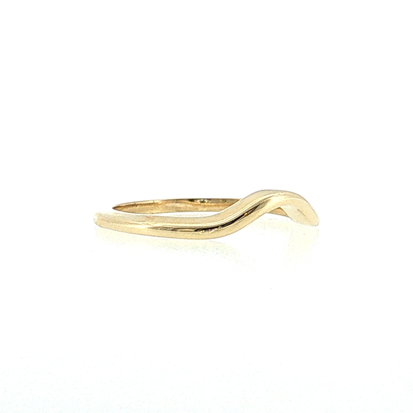Simple Contoured Stacking Band 14k Yellow Gold