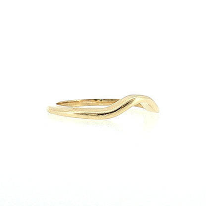 Simple Contoured Stacking Band 14k Yellow Gold