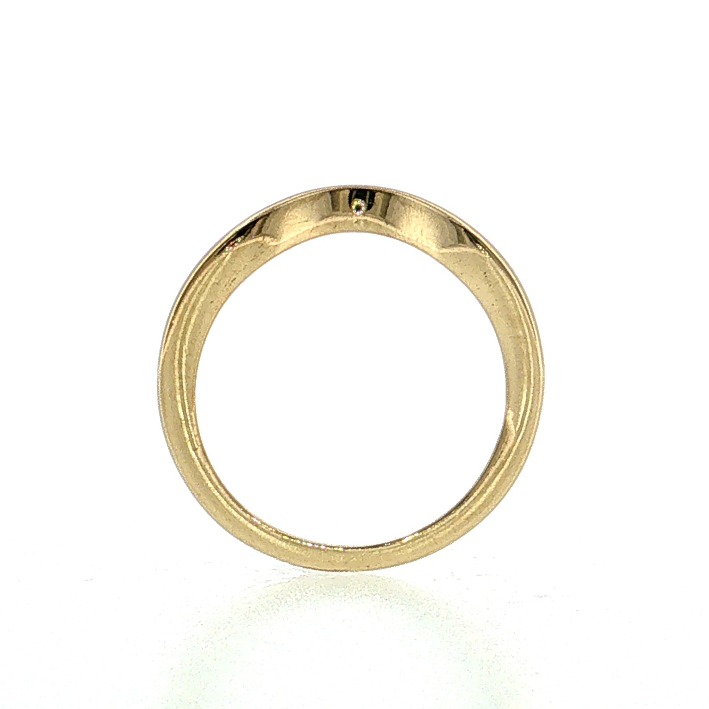 Simple Contoured Stacking Band 14k Yellow Gold