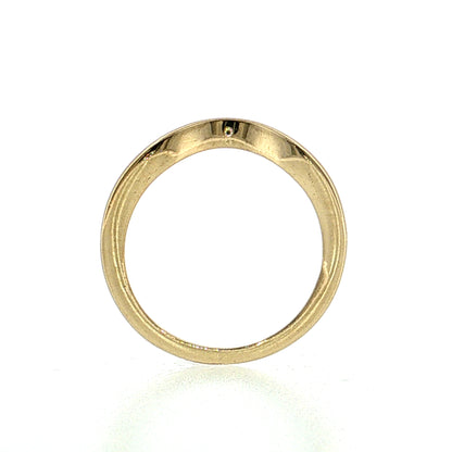 Simple Contoured Stacking Band 14k Yellow Gold