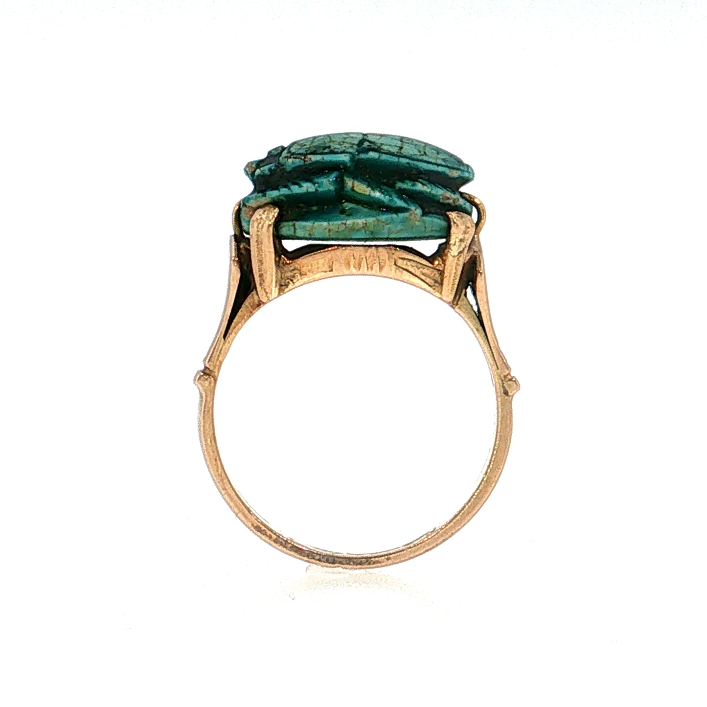 Antique Victorian Scarab Cocktail Ring 14k
