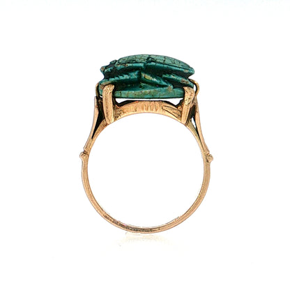Antique Victorian Scarab Cocktail Ring 14k