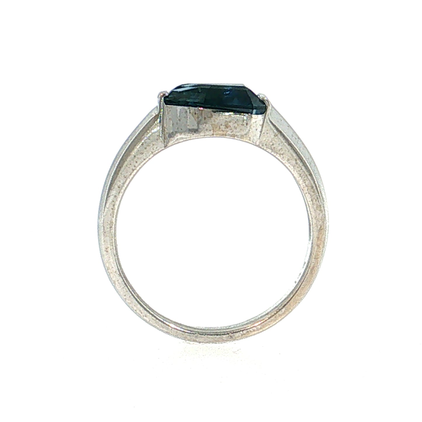 1.64 Shield Cut Sapphire Engagement Ring 14k White Gold