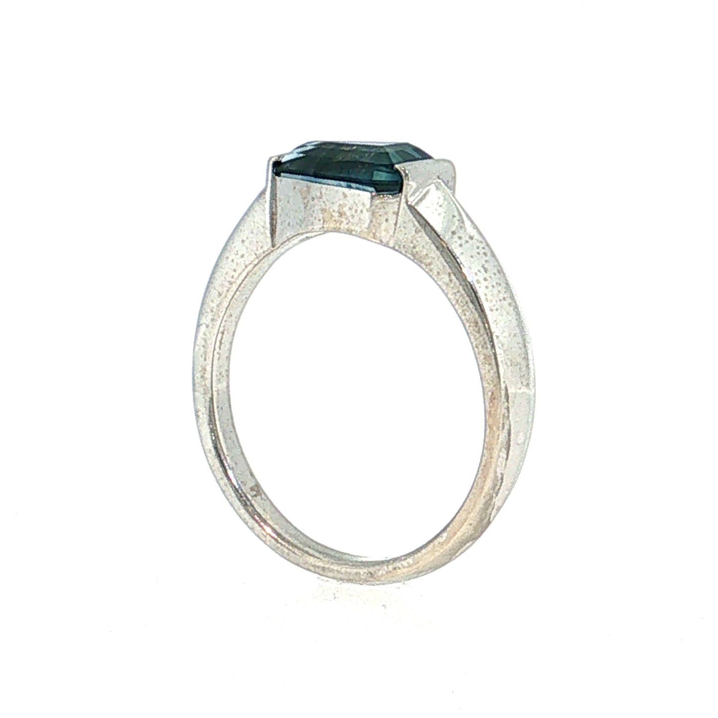 1.64 Shield Cut Sapphire Engagement Ring 14k White Gold