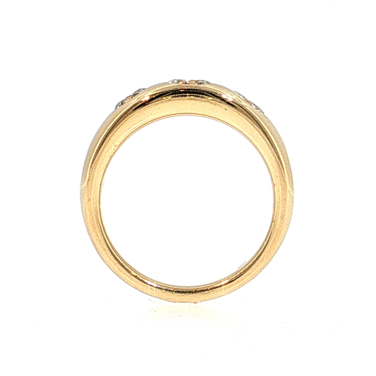 1.11 Three Stone Diamond Engagement 18k Yellow Gold