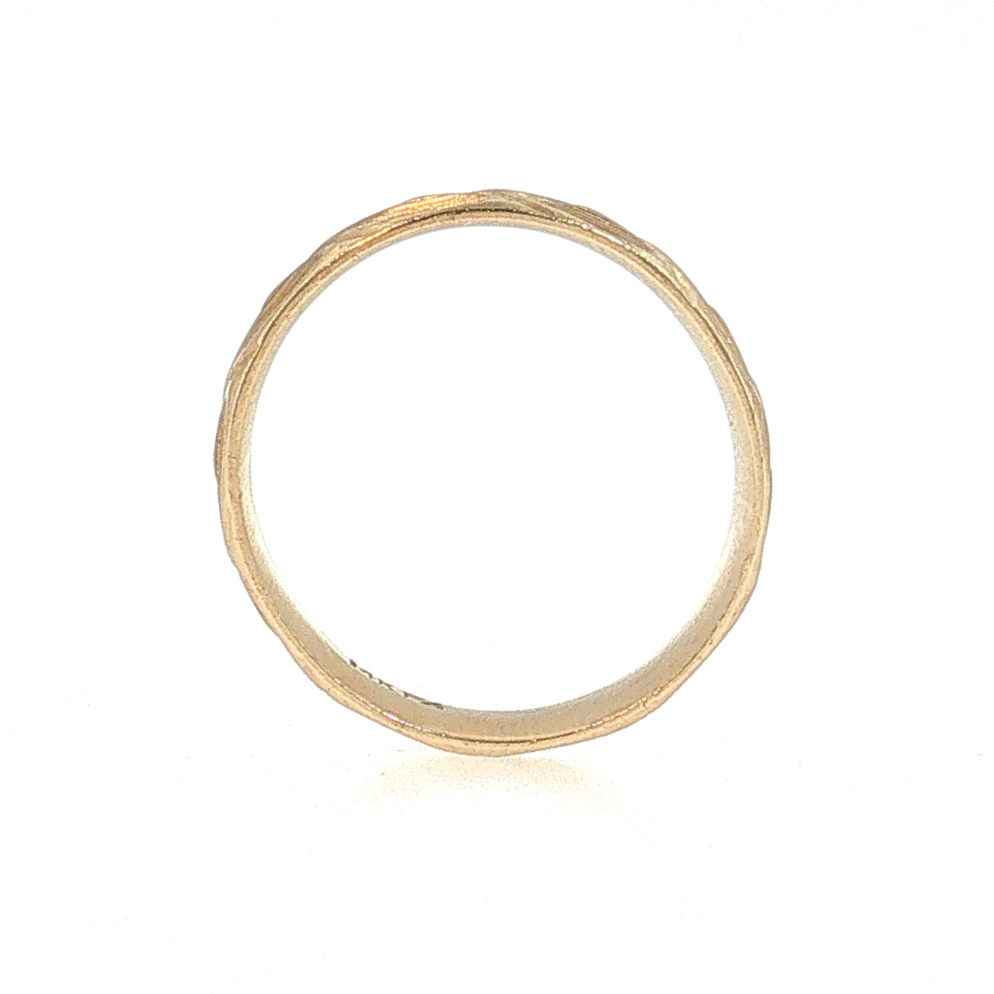 Men's Engraved Wedding Band 14k Yellow Gold
