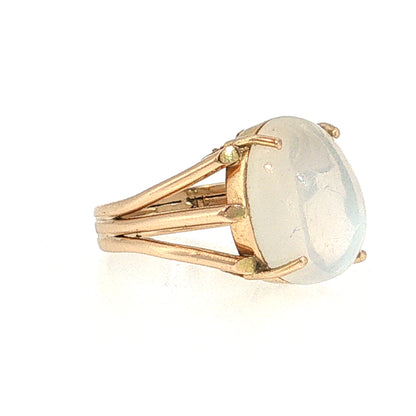 8.05 Moonstone Cocktail Ring 14k Yellow Gold