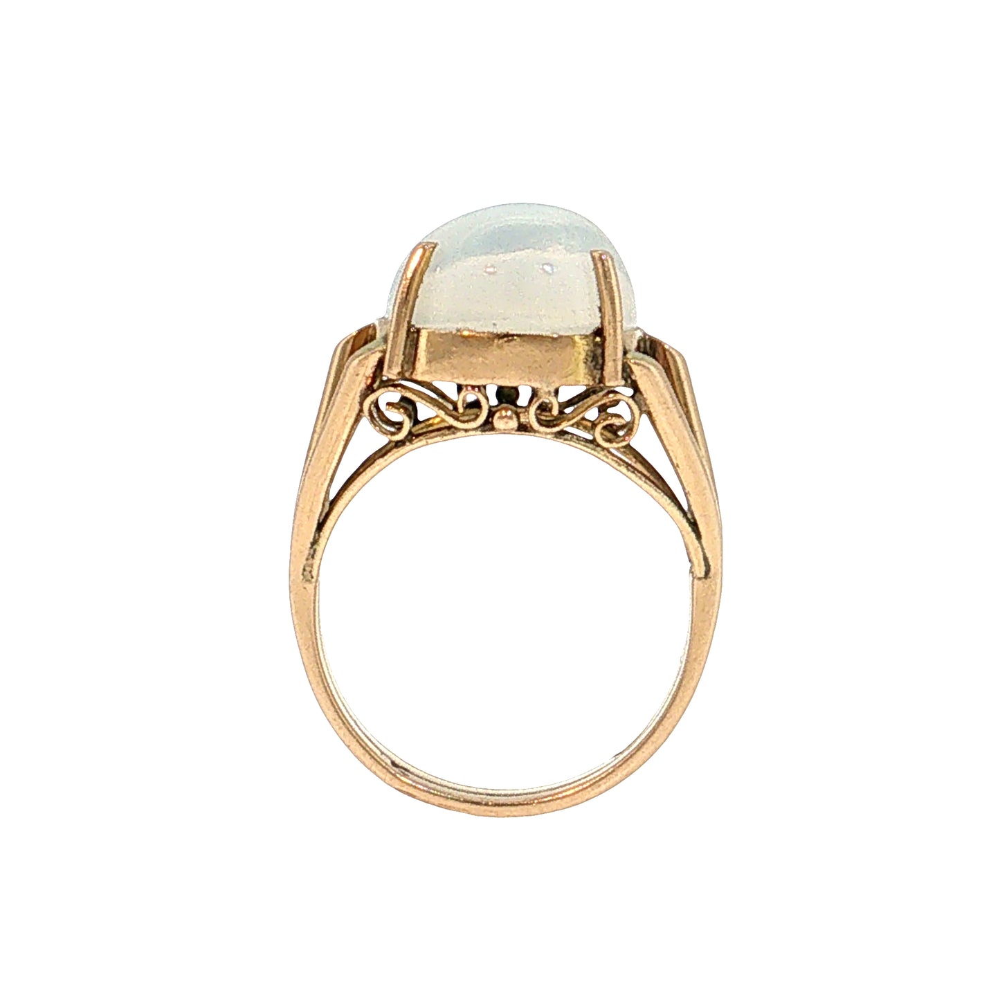 8.05 Moonstone Cocktail Ring 14k Yellow Gold