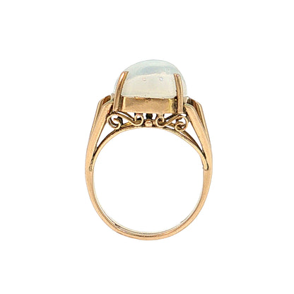 8.05 Moonstone Cocktail Ring 14k Yellow Gold