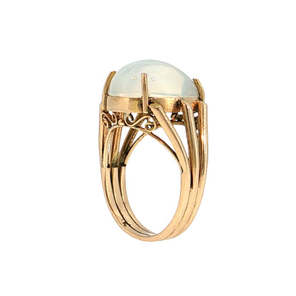 8.05 Moonstone Cocktail Ring 14k Yellow Gold