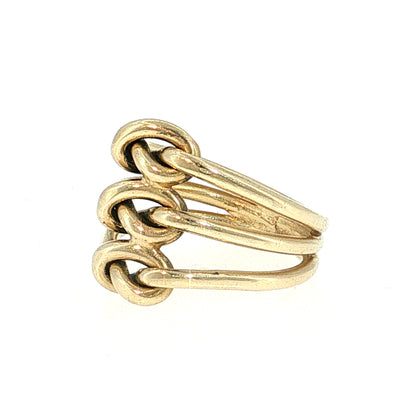 Triple Knot Cocktail Ring 14k Yellow Gold