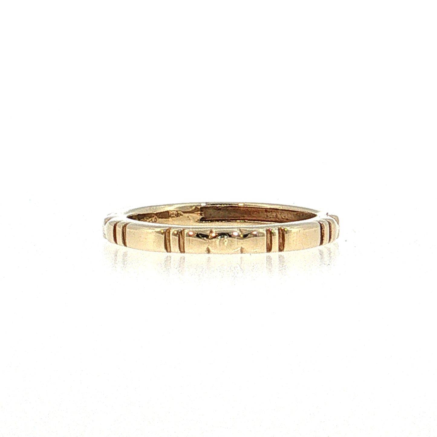 Textured Stacking Band 14k Yellow Gold