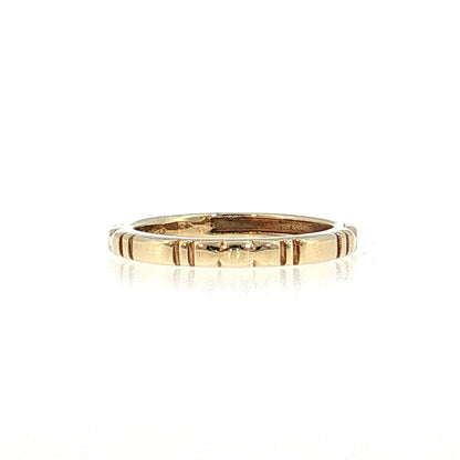 Textured Stacking Band 14k Yellow Gold
