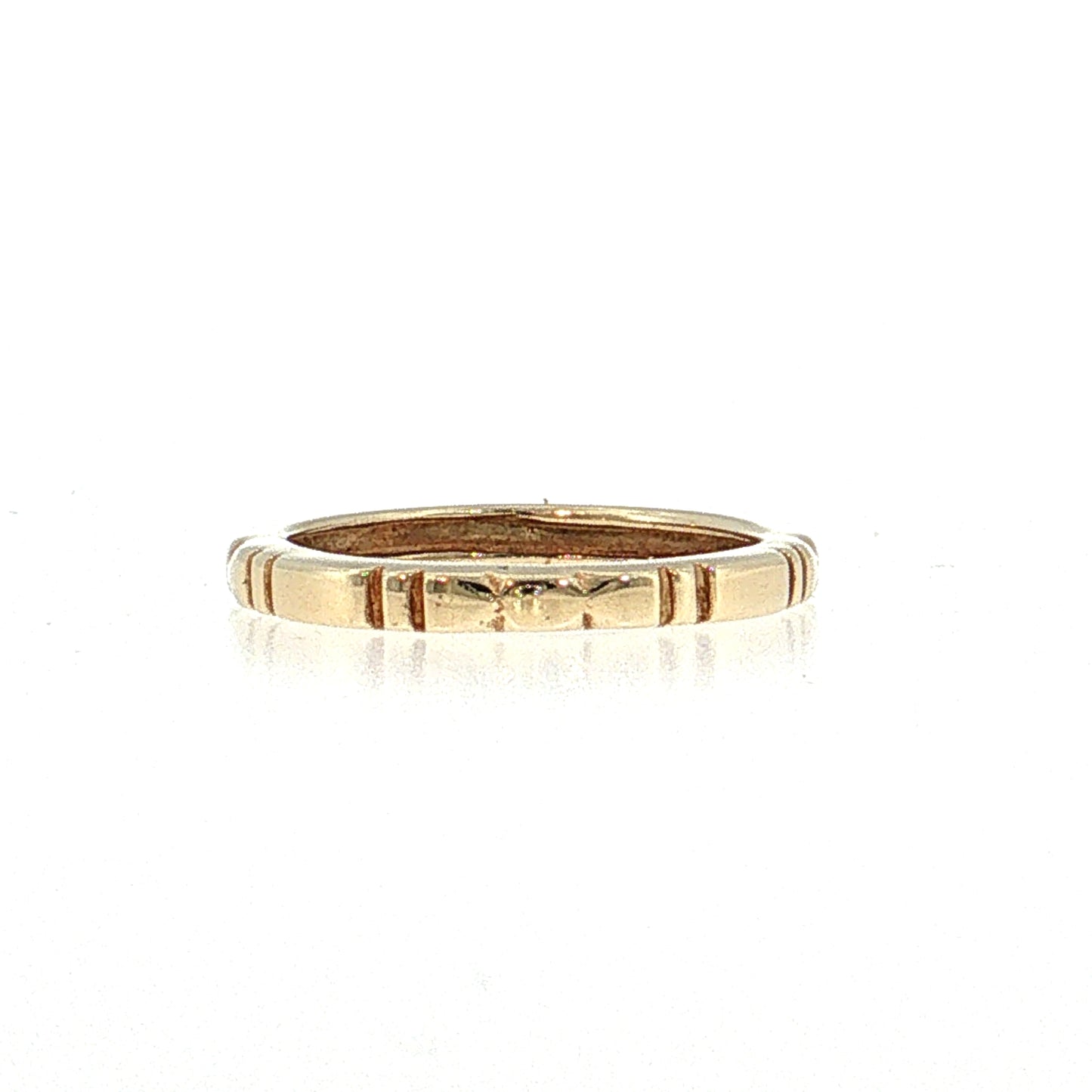 Textured Stacking Band 14k Yellow Gold