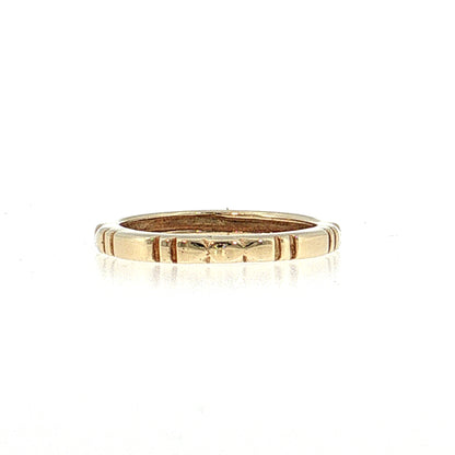 Textured Stacking Band 14k Yellow Gold