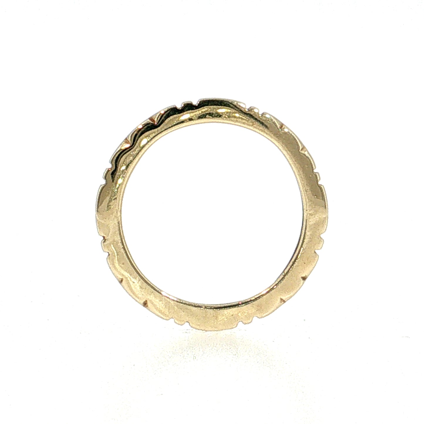 Textured Stacking Band 14k Yellow Gold