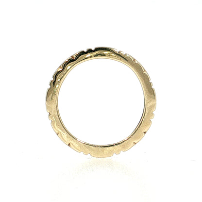 Textured Stacking Band 14k Yellow Gold