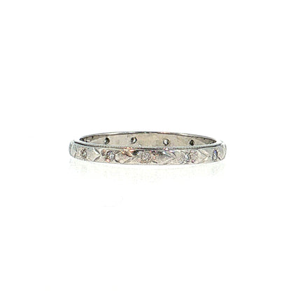 Antique Art Deco Diamond Eternity Band Platinum