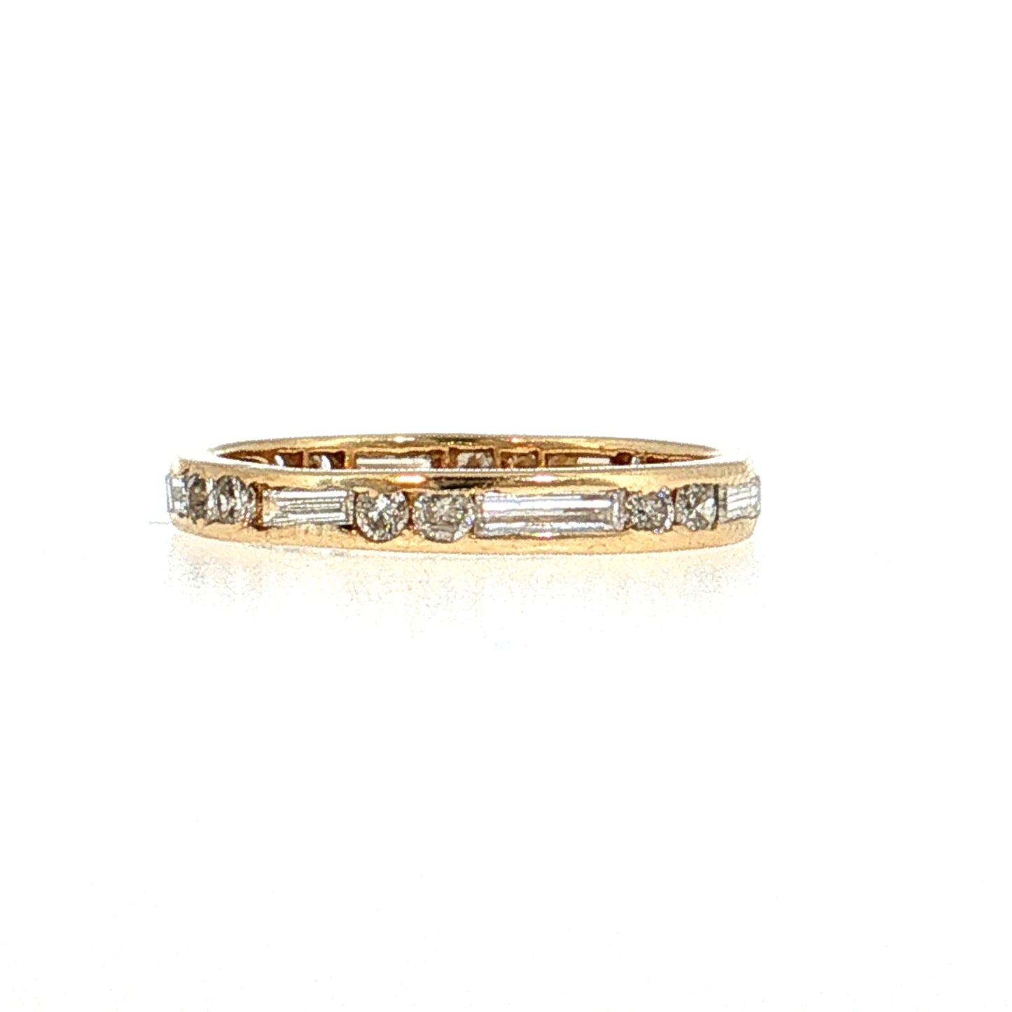 1.06 Channel Diamond Eternity Band 18k Yellow Gold