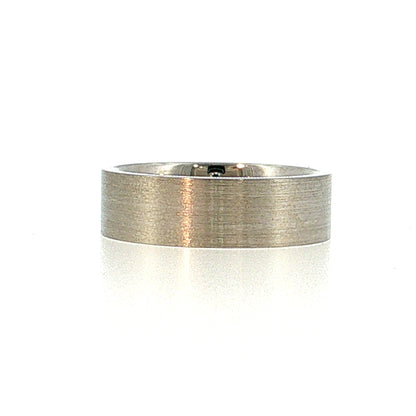 Men's Wedding Band 14k White Gold