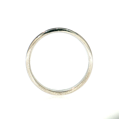 Men's Wedding Band 14k White Gold