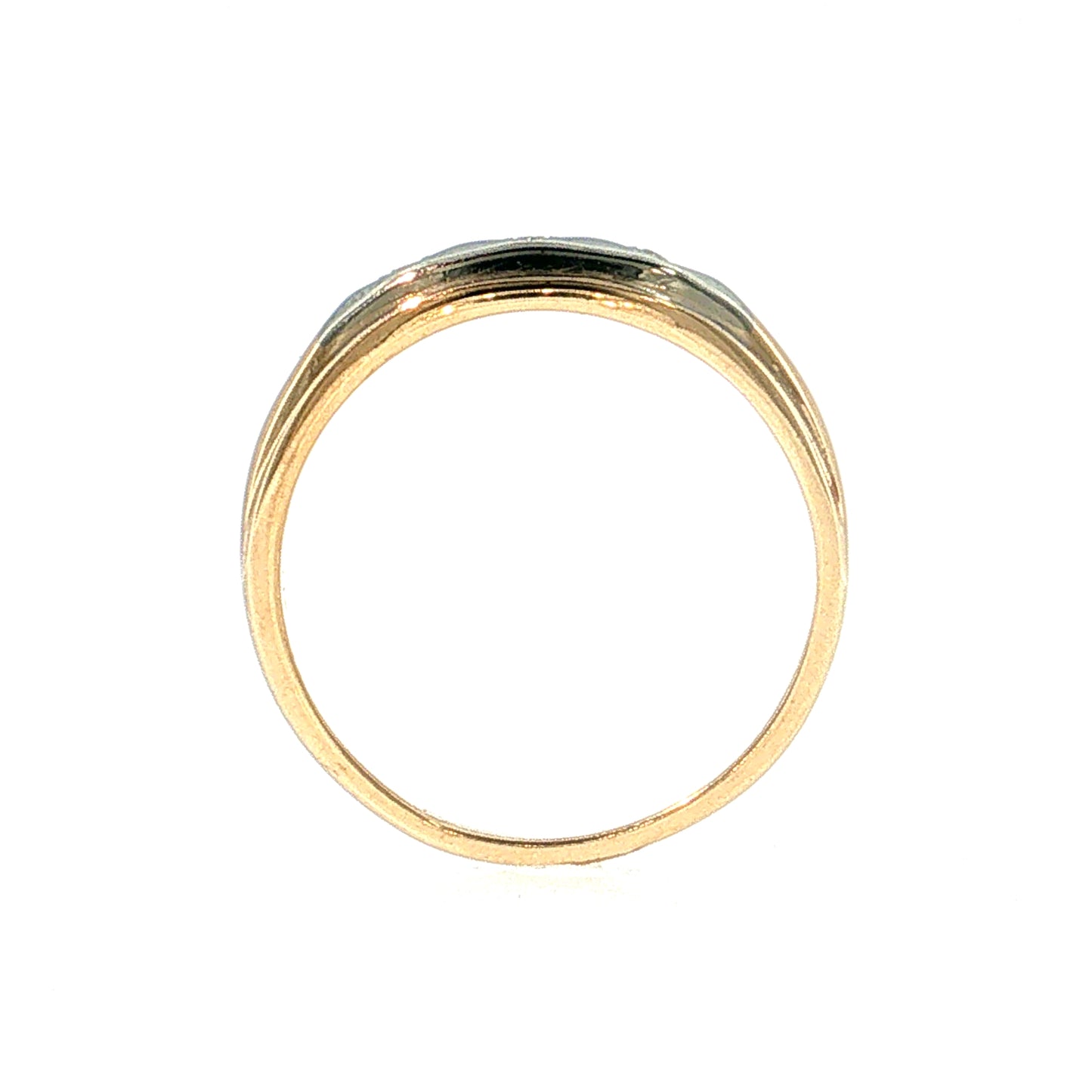 Vintage Mid-Century Diamond Men's Ring 14k Two-Tone