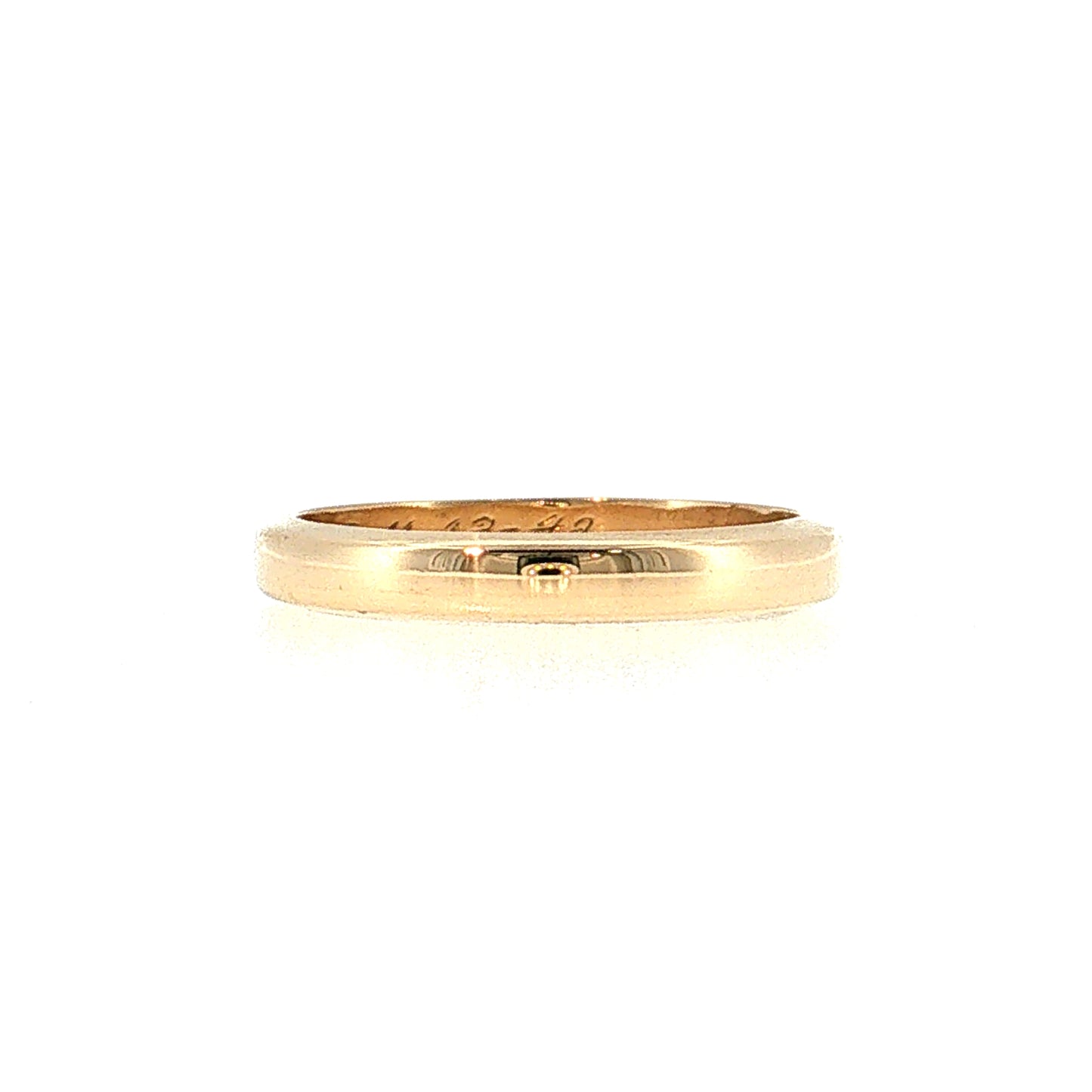 Vintage Retro Men's Wedding Band 14k Yellow Gold