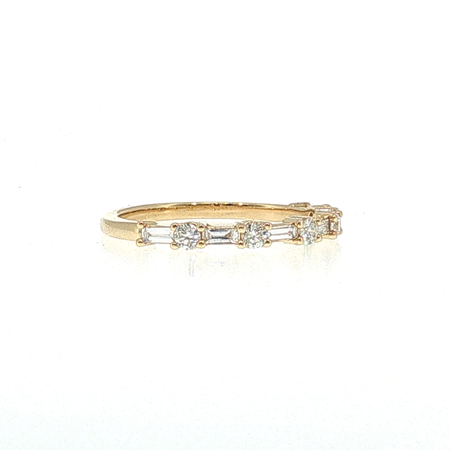 Diamond Half-Eternity Wedding Band 14k Yellow Gold