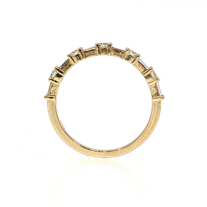 Diamond Half-Eternity Wedding Band 14k Yellow Gold