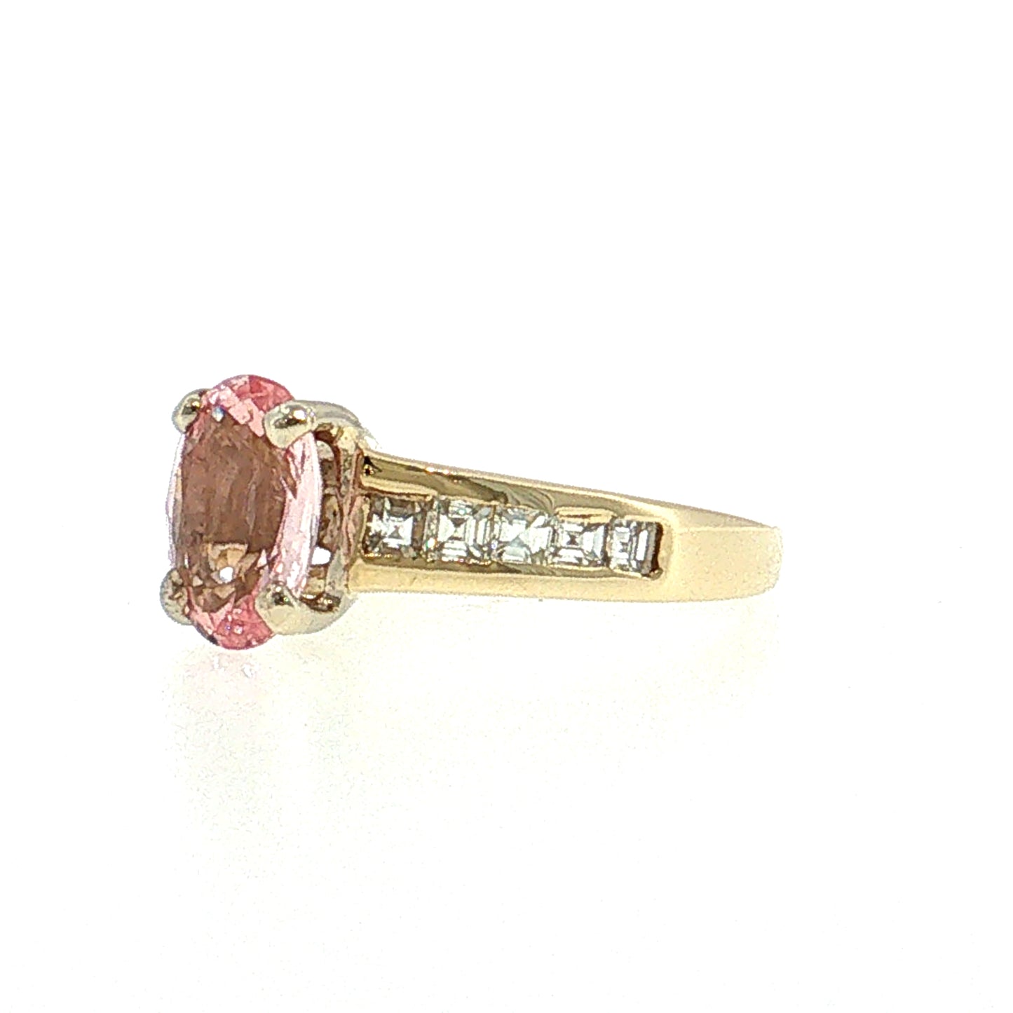 2.34 Padparadscha Sapphire Engagement Ring 14k
