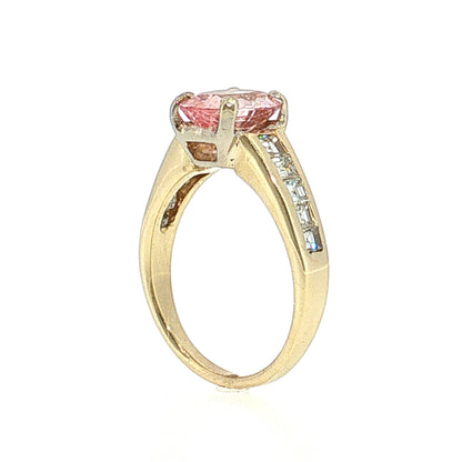 2.34 Padparadscha Sapphire Engagement Ring 14k