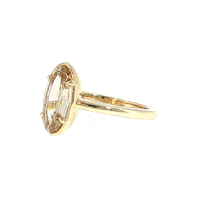 1.55 Oval Step Cut Diamond Solitaire Ring 14k