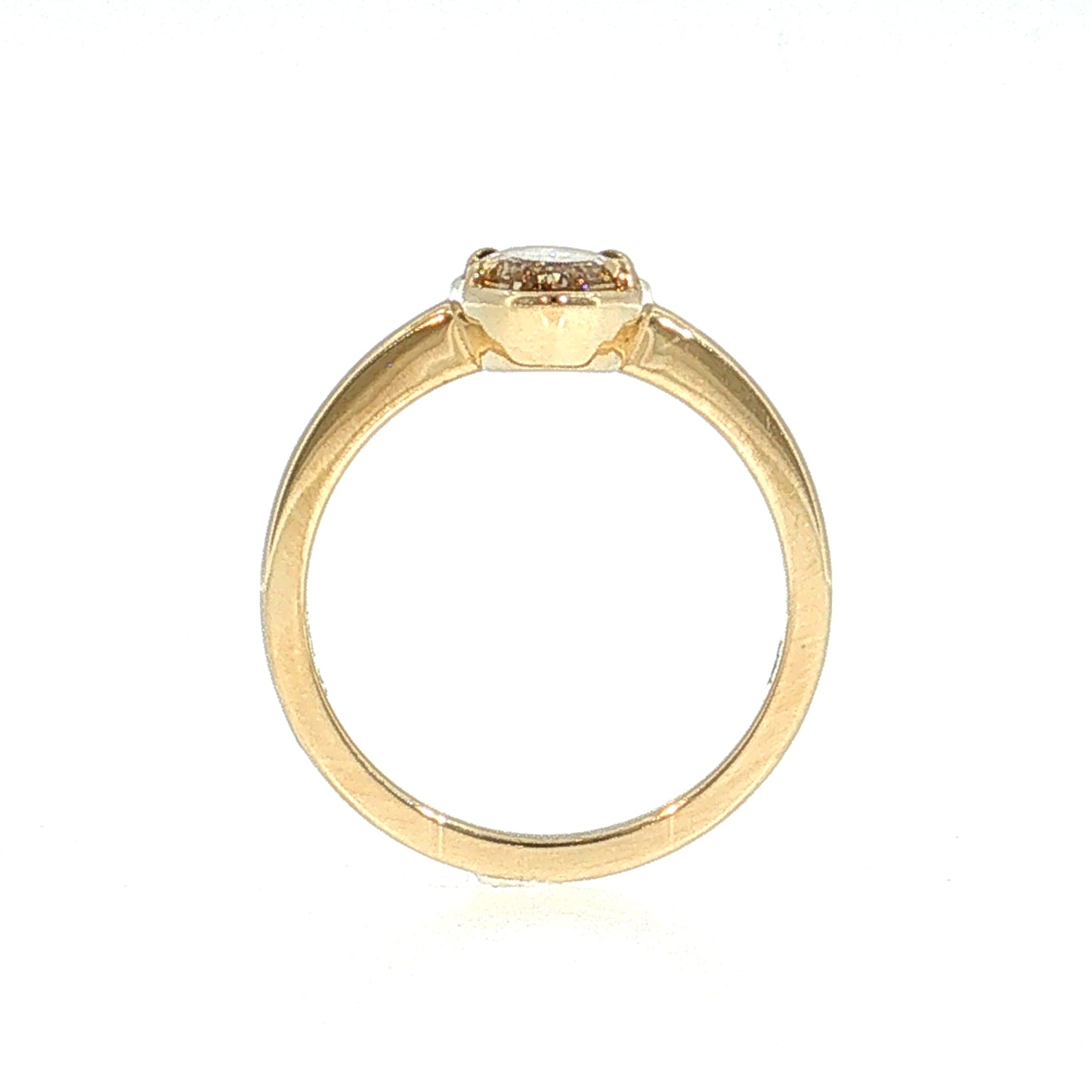 1.55 Oval Step Cut Diamond Solitaire Ring 14k