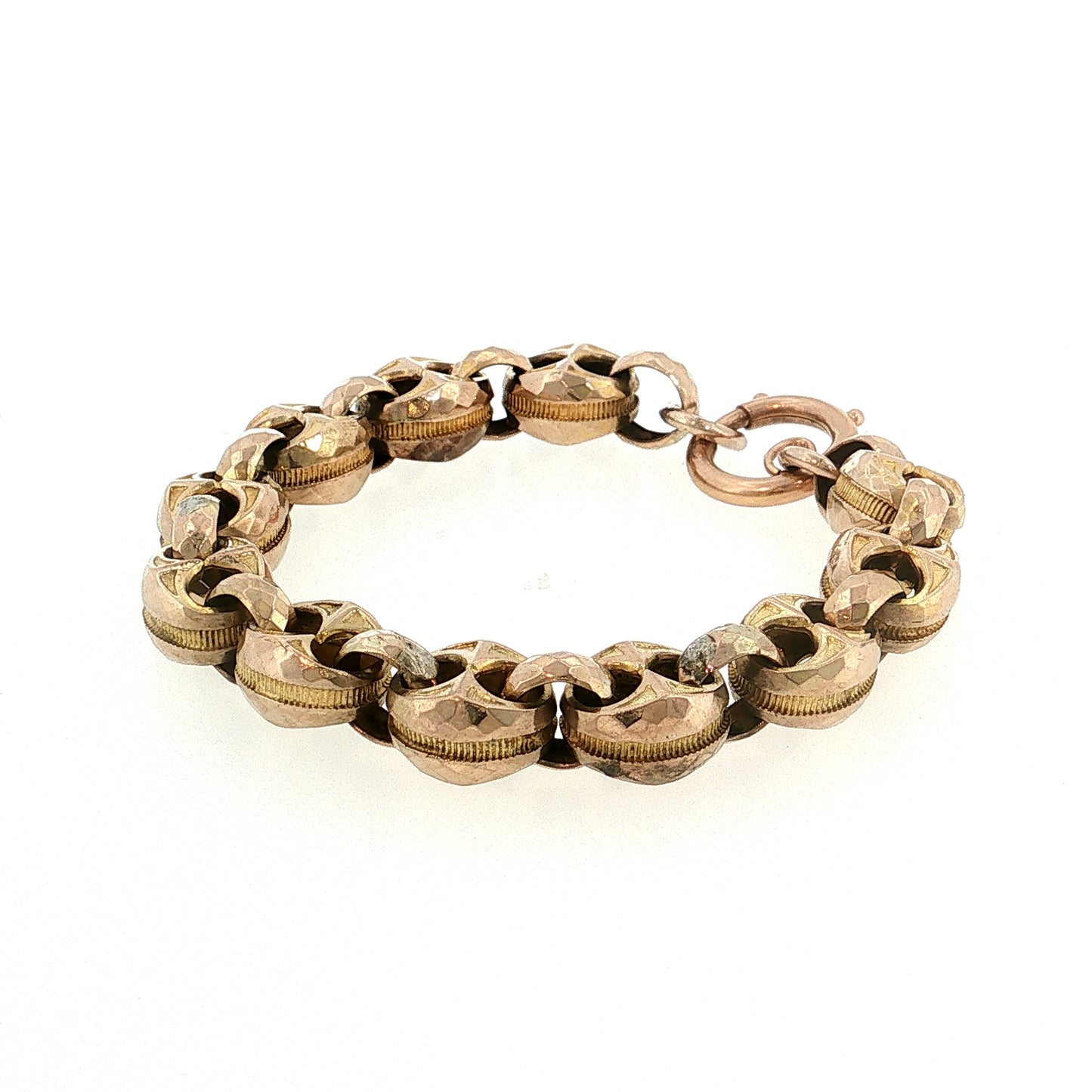 Antique Victorian Mariner Link Bracelet 10k Gold