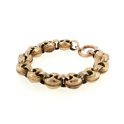 Antique Victorian Mariner Link Bracelet 10k Gold