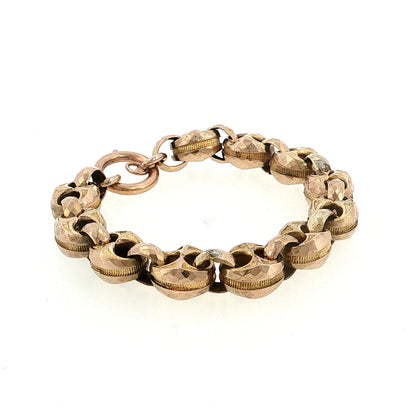 Antique Victorian Mariner Link Bracelet 10k Gold