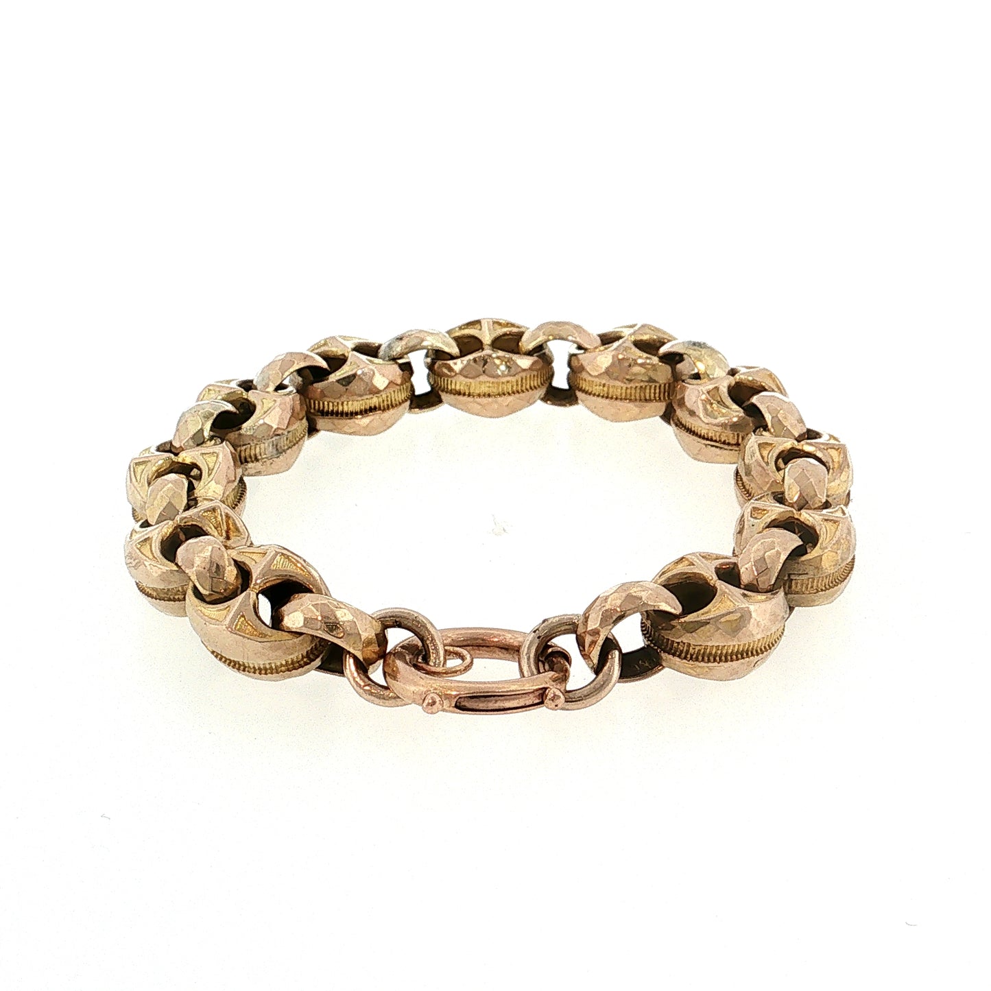 Antique Victorian Mariner Link Bracelet 10k Gold