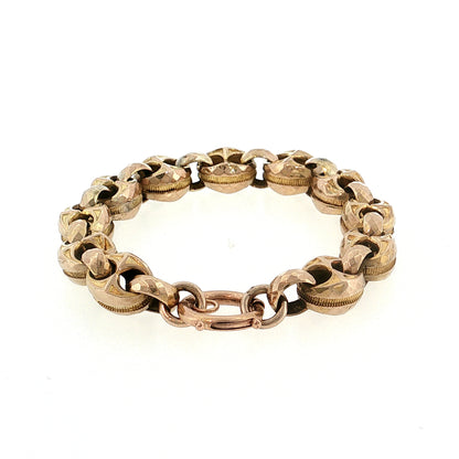 Antique Victorian Mariner Link Bracelet 10k Gold