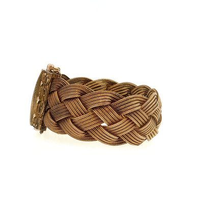 Antique Victorian Gold Mesh Bracelet 14k
