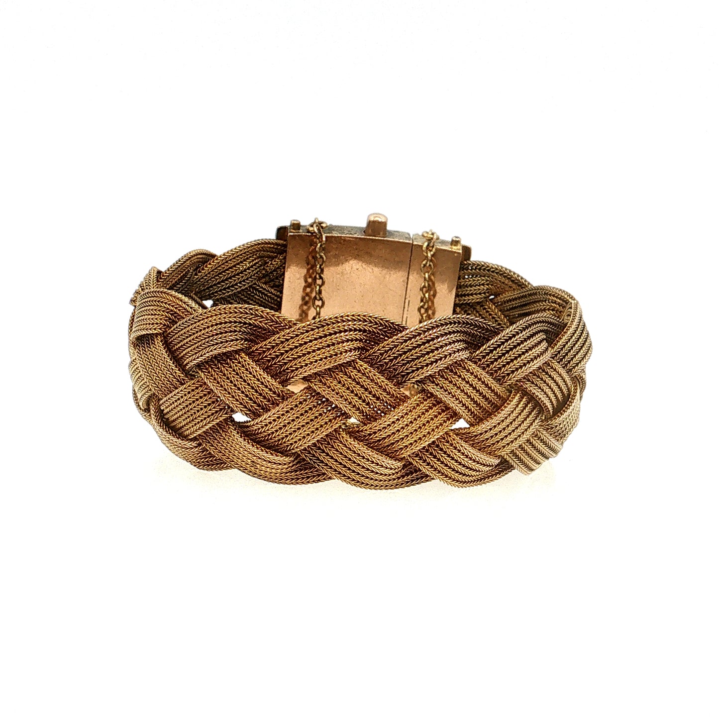 Antique Victorian Gold Mesh Bracelet 14k