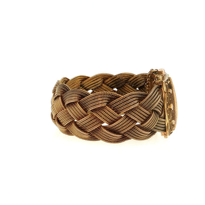 Antique Victorian Gold Mesh Bracelet 14k