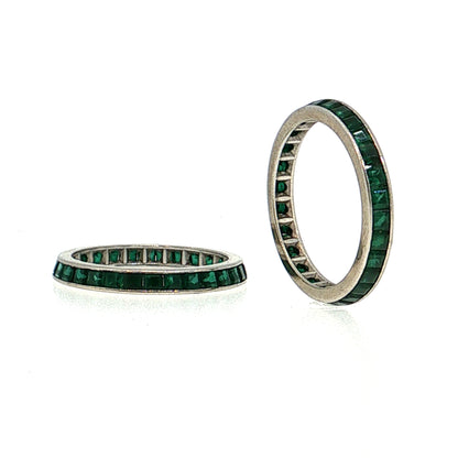2.40 Emerald Eternity Band Platinum