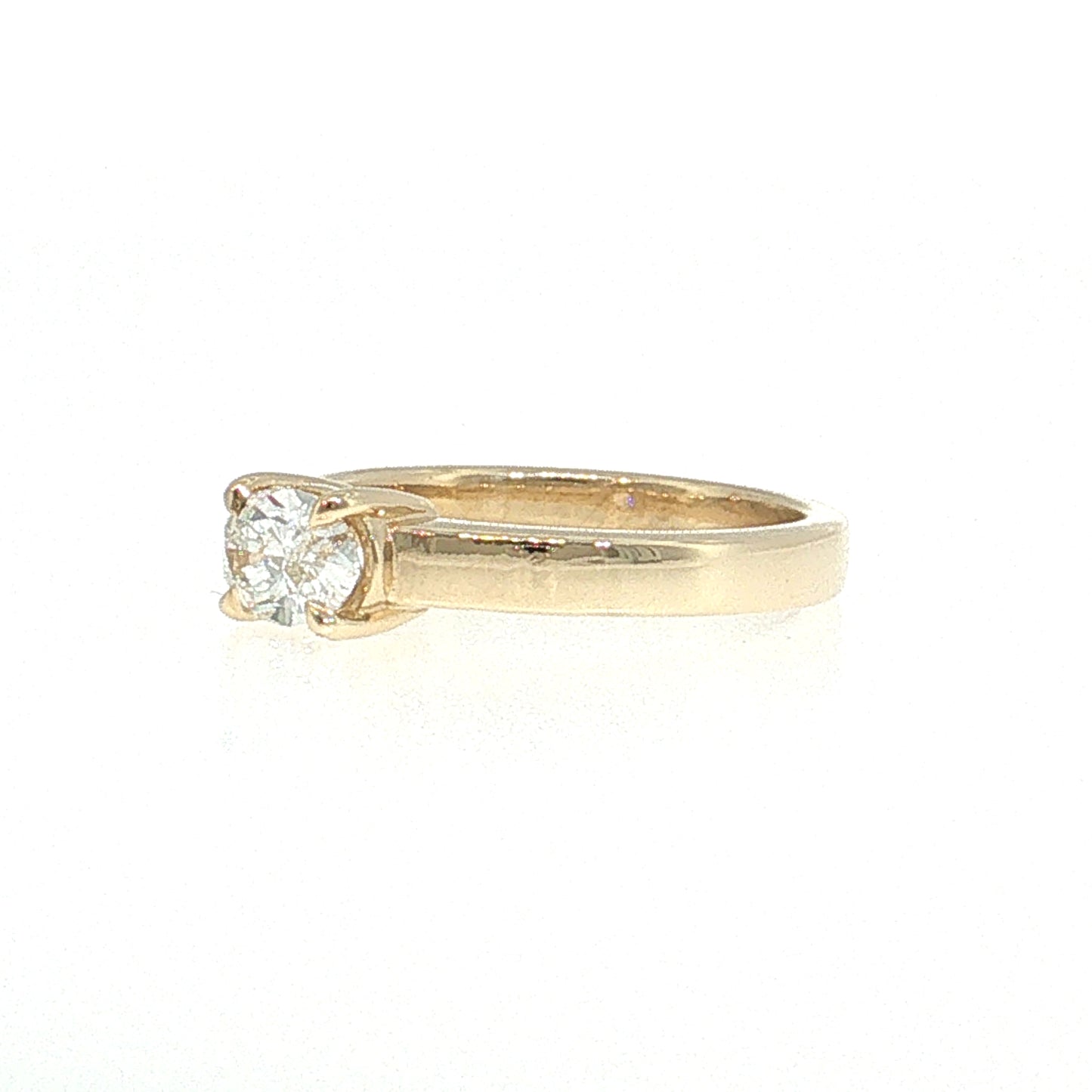 .60 Oval Diamond Engagement Ring 14k Yellow Gold