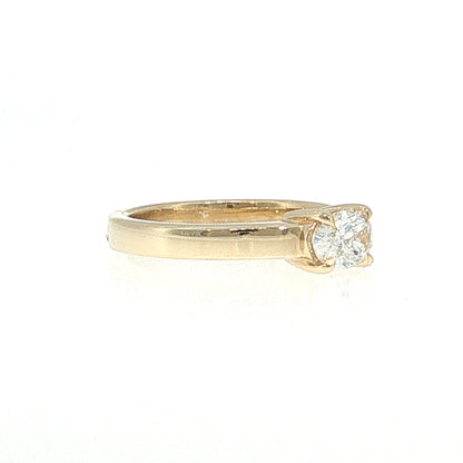 .60 Oval Diamond Engagement Ring 14k Yellow Gold