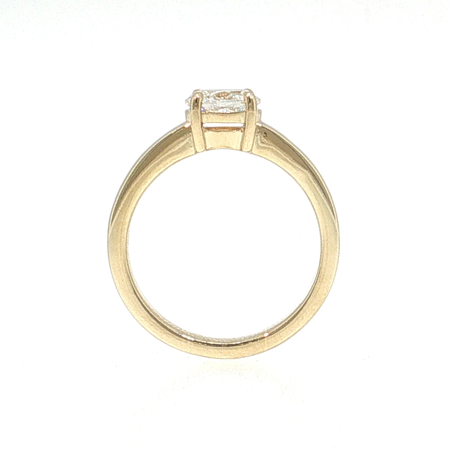 .60 Oval Diamond Engagement Ring 14k Yellow Gold