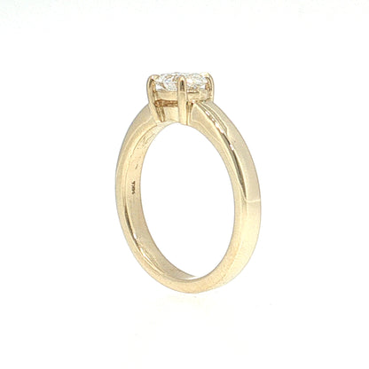 .60 Oval Diamond Engagement Ring 14k Yellow Gold