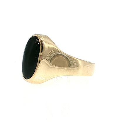 Vintage Mid-Century Onyx Men's Ring 14k