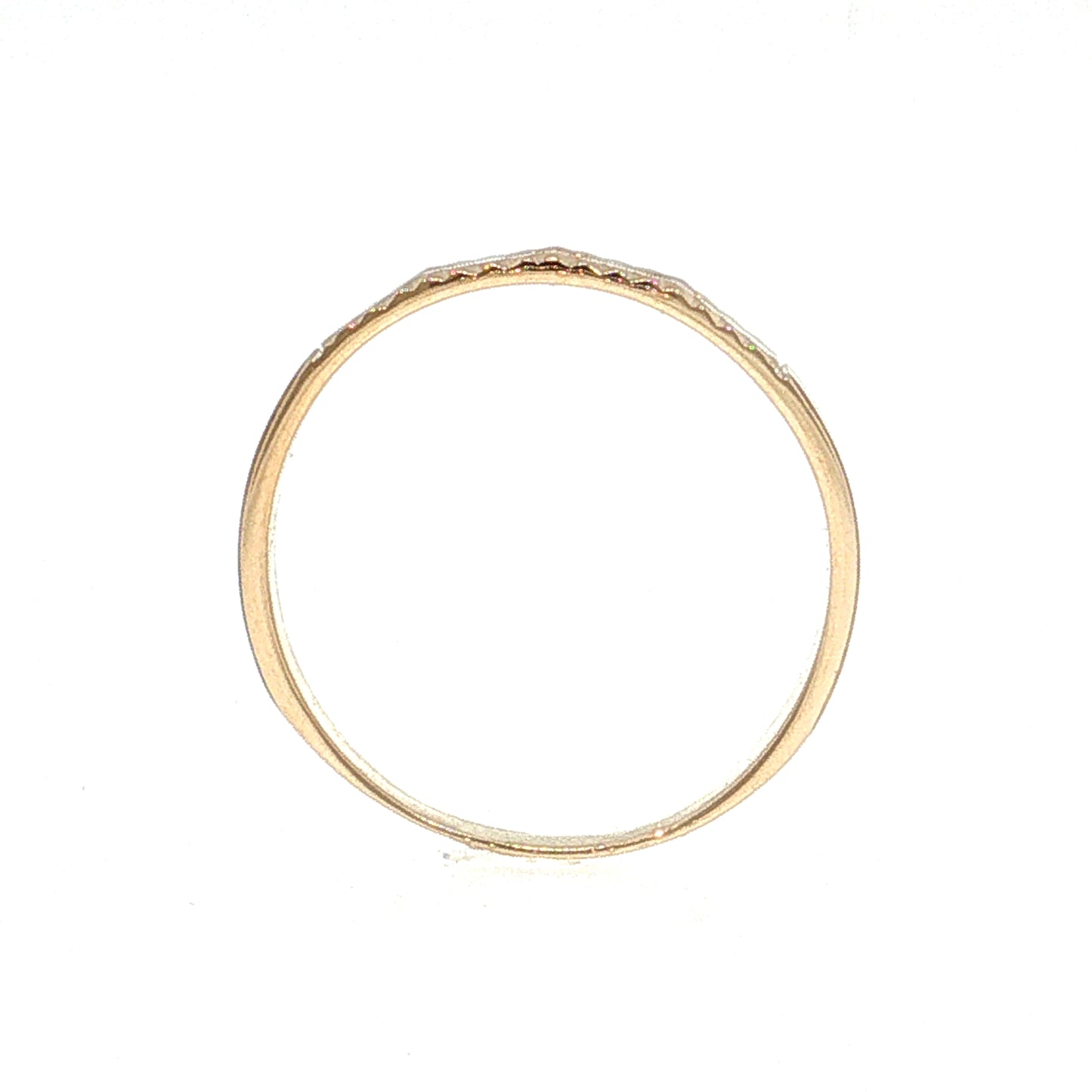 .03 Three Stone Diamond Men's Wedding Band 10k Two-Tone